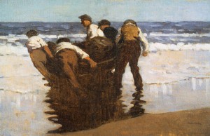 Launching the Currach - Paul Henry