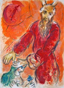 Moses Blesses Joshua - Marc Chagall