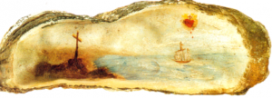 Oyster Shell painted by St Therese of Lisieux