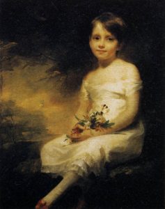 Henry Raeburn "Young Girl Holding Flowers"